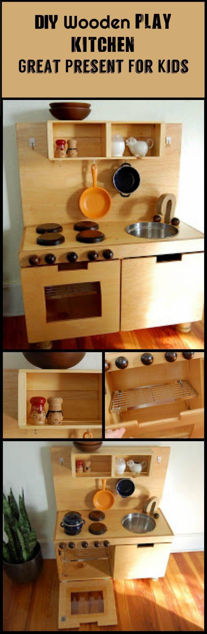easy wooden handmade play kitchen